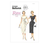 Butterick Patterns B5880 Size A5 6 - 8 - 10 - 12 - 14 Misses' - Misses' Petite Dress and Belt, White