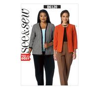 Butterick Patterns B6120 Misses' Jacket Sewing Template Size A