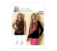 Butterick Patterns B6334 Misses'/Women's Sleeveless or Flounce-Overlay Tops (X-Small-Small-Medium-Large-X-Large)
