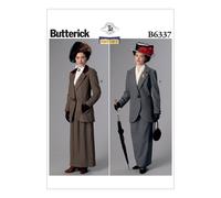 Butterick Patterns B6337 Notch-Collar Jackets & Floor-Length Skirts E5 (14-16-18-20-22)