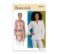 Butterick Sewing Pattern 6929 - Intermediate Tops, Tunics Pattern - Y5 (18-20-22-24-26)