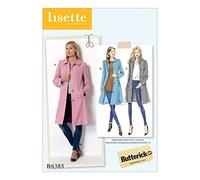 Butterick Sewing Pattern B6385 Misses’ Lisette Funnel-Neck, Peter Pan or Pointed Collar Coats