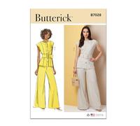 BUTTERICK Sewing Pattern B7028H5 Misses' Top with Belt and Trousers H5 (6-8-10-12-14)