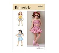 Butterick Sewing Pattern B7050A Children's Tops and Skirts A (3-4-5-6-7-8)