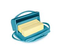 Butterie Flip-Top Butter Dish with Matching Spreader (Aqua)