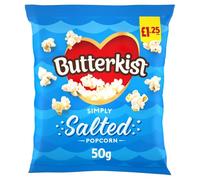 Butterkist Delicious Popcorn Cinema Snacks (15 Bags x 50g, Simply Salted Popcorn)