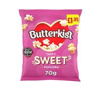 Butterkist Tasty Sweet Popcorn 15 x 70g - Tasty Snack Made from Wholegrains, Gluten Free, Source of Fibre, No Artificial Colours or Flavours - Perfect for Sharing, Movie Nights & Parties