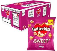 Butterkistt Popcorn 70g Bags Fun Cinema Snack (15 Bags, Sweet)