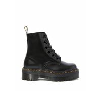 Buttero Molly Leather Platform Ankle Boots Black