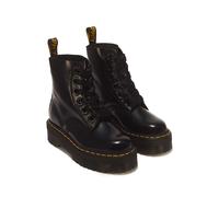 Buttero Molly Leather Platform Ankle Boots Black