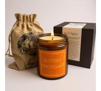 Buttery Croissant Luxury Hand Poured Candle | Eco Friendly | Vegan | 50+ Hour Burn Time | Soy Wax Premium Candle | Hand Crafted | Artisian | Small Batch|