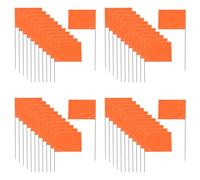 Buttfast 200Pack Marking Flags, Orange Yard Flags 15x4x5Inch, Marker Flags, Lawn Flags Markers, Irrigation Flags, Landscape Flags