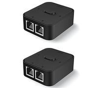 Buttfast 2X 2 Port Gigabit Network Switch RJ45 Switch Network Splitter Cable Extender Power Free 2 Way Adapter Connector