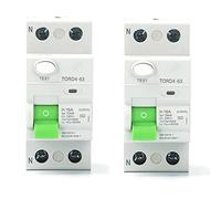 Buttfast 2X AC 2P 6KA RCCB RCD 230V Residual Current Circuit Breaker Differential Breaker Safety Switch TORD4-63, 2P 16A 10MA