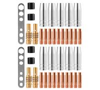 Buttfast 40Pcs Nozzles Contact Tips Holders Mig Welder Consumable Accessory for 15Ak Mb15 Mig Co2 Welding Torch