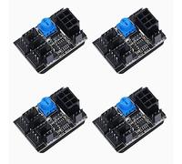 Buttfast 4X 3-Pin 4-Pin Fan Adapter PWM PC Case Cooling Fan Hub 8-Way Splitter 12V Speed Controller with 6-Pin Power Port