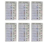 Buttfast 6X My Chores Memo Plastic Board, Detachable and Reusable Memo for Check Items and Form