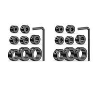 Buttfast Drill Stop Bit Collar Set, 18PCS Adjustable Drill Depth Stop Collar Limit Ring with Carbon Steel Set for Drill Bits