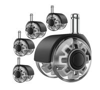 Buttfast Office Chair Caster Wheels, 2 Inch Heavy Duty Replacement Wheels, Soft & Quiet Rubber for Hardwood Floors & Carpet