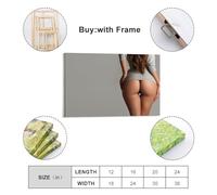 Buttocks And Sexy Girl Back Photo Art Poster Poster Vintage Art, Wall Canvas, Decoration Aesthetic, Living Room, Kids Room Dormitory, Cafe, Bathroom, Suitable for Bedroom, Gym, Cool Classic 16x24inch(