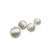 Button 10 Pcs 15mm 18mm 20mm 23mm Classic Round Metal Button Sewing Gold Silver Shank Buttons For Women Men Clothing Buttons(Silver,15mm)