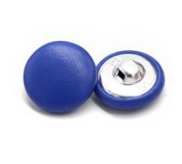 Button 10Pcs 11/15/20/25/30mm Leather Covered Buttons with Shank for Clothes Coat Windbreaker Sofa Soft Button Colorful DIY Decorations(Blue,20mm 10pcs)