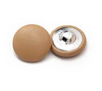Button 10Pcs 11/15/20/25/30mm Leather Covered Buttons with Shank for Clothes Coat Windbreaker Sofa Soft Button Colorful DIY Decorations(Brown,11mm 10pcs)