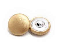 Button 10Pcs 11/15/20/25/30mm Leather Covered Buttons with Shank for Clothes Coat Windbreaker Sofa Soft Button Colorful DIY Decorations(Gold,25mm 10pcs)