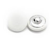 Button 10Pcs 11/15/20/25/30mm Leather Covered Buttons with Shank for Clothes Coat Windbreaker Sofa Soft Button Colorful DIY Decorations(White,25mm 10pcs)