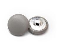Button 10Pcs 11/15/20/25/30mm Leather Covered Buttons with Shank for Clothes Coat Windbreaker Sofa Soft Button Colorful DIY Decorations(Grey,20mm 10pcs)