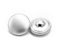Button 10Pcs 11/15/20/25/30mm Leather Covered Buttons with Shank for Clothes Coat Windbreaker Sofa Soft Button Colorful DIY Decorations(Silver,28mm 10pcs)