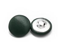 Button 10Pcs 11/15/20/25/30mm Leather Covered Buttons with Shank for Clothes Coat Windbreaker Sofa Soft Button Colorful DIY Decorations(Green,25mm 10pcs)