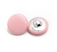 Button 10Pcs 11/15/20/25/30mm Leather Covered Buttons with Shank for Clothes Coat Windbreaker Sofa Soft Button Colorful DIY Decorations(Pink,25mm 10pcs)