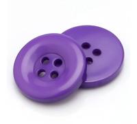Button,10pcs 15mm 18mm 20mm 23mm 25mm 28mm 30mm Purple Resin Buttons，4 Hole Plastic Round for DIY Sewing Scrapbooking(18mm)