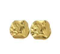 Button 10pcs Crinkle Texture Irregular Metal Buttons Gold Silver Light Abstract for Coats Dresses(Gold,18mm-0.71in-10pcs)