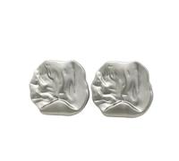 Button 10pcs Crinkle Texture Irregular Metal Buttons Gold Silver Light Abstract for Coats Dresses(Silver,36mm-1.42in-10pcs)