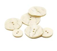 Button 10pcs/lot Resin Marble Pattern Buttons, Irregular Fashion Flatback for Manualidades Craft Supplies Sewing DIY Clothing Decorative(White,21MM)