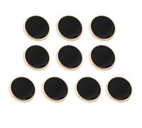Button 10Pcs Metal Gold Black Buttons for Clothing Knitting Sewing Accessories DIY Crafts Bottons Decor Shirt Sweater Coat(Black,11mm)