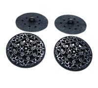 Button 20pcs 17mm&20mm&23mm Sewing Metal Buttons DIY Sew On Jeans Round Scrapbook Button(2antique Silver,23mm)