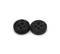 Button 4 Holes 9/10/11mm Horn Resin Buttons for Clothes Business Shirt Dress Cardigan Handmade Decorations(Black,9mm 30pcs)
