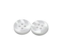 Button 4 Holes 9/10/11mm Horn Resin Buttons for Clothes Business Shirt Dress Cardigan Handmade Decorations(White,11mm 30pcs)