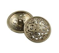 Button 5 Pcs Hollow Metal Button Black Silver Gold Buttons Round Decorative for Clothes Sewing Accessories DIY Crafts 14-27mm(Bronze,17mm)