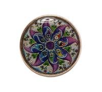 Button 5 Pcs Retro Flower Round Metal Shank Button Sewing Scrapbooking Clothing Replace Handmade Crafts Accessories Decor 18mm(F)