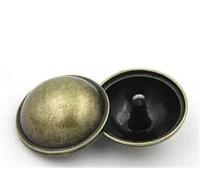 Button 6-20pcs/set 15-28mm Vintage Silver Bronze Thin-Edged Bald Mushroom Metal Button Suit Coat(Antique Brass,6pcs for 21mm)