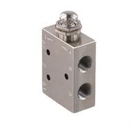 Button Air Pneumatic Valve 2 Position 3/5 Way Mechanical Push Brass for High-Pressure Applications, TAC2-41V TAC2-31P Models Compatible with Non(TAC2-41P (Button))