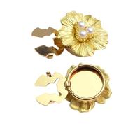 Button Amsterdam Women's Button Covers, Rhinestone Button Covers, Button Fasteners Set 2 Pieces, Decorative Mother of Pearl Shaped Cufflinks, for Women, Men, Shirts,