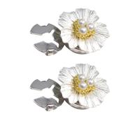 Button Amsterdam Women's Button Covers, Rhinestone Button Covers, Button Fasteners Set 2 Pieces, Decorative Mother of Pearl Shaped Cufflinks, for Women, Men, Shirts,