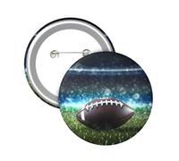 Button Badge 6 cm Metal Craft Round Button Pins American Football Buttons Badge Mini Motivational Broochs Pins Badges for Clothing Hat Decoration Costume Backpacks Accessory