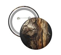 Button Badge 6 cm Metal Craft Round Button Pins Tree Trunk Buttons Badge Mini Motivational Broochs Pins Badges for Clothing Hat Decoration Costume Backpacks Accessory