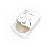 Button Charger, 4.2V Coin Cell Recharger for and Compatible Button Cells, Portable Charging Device with Fast Charge, Safe ABS Material, Compact(With Line white)